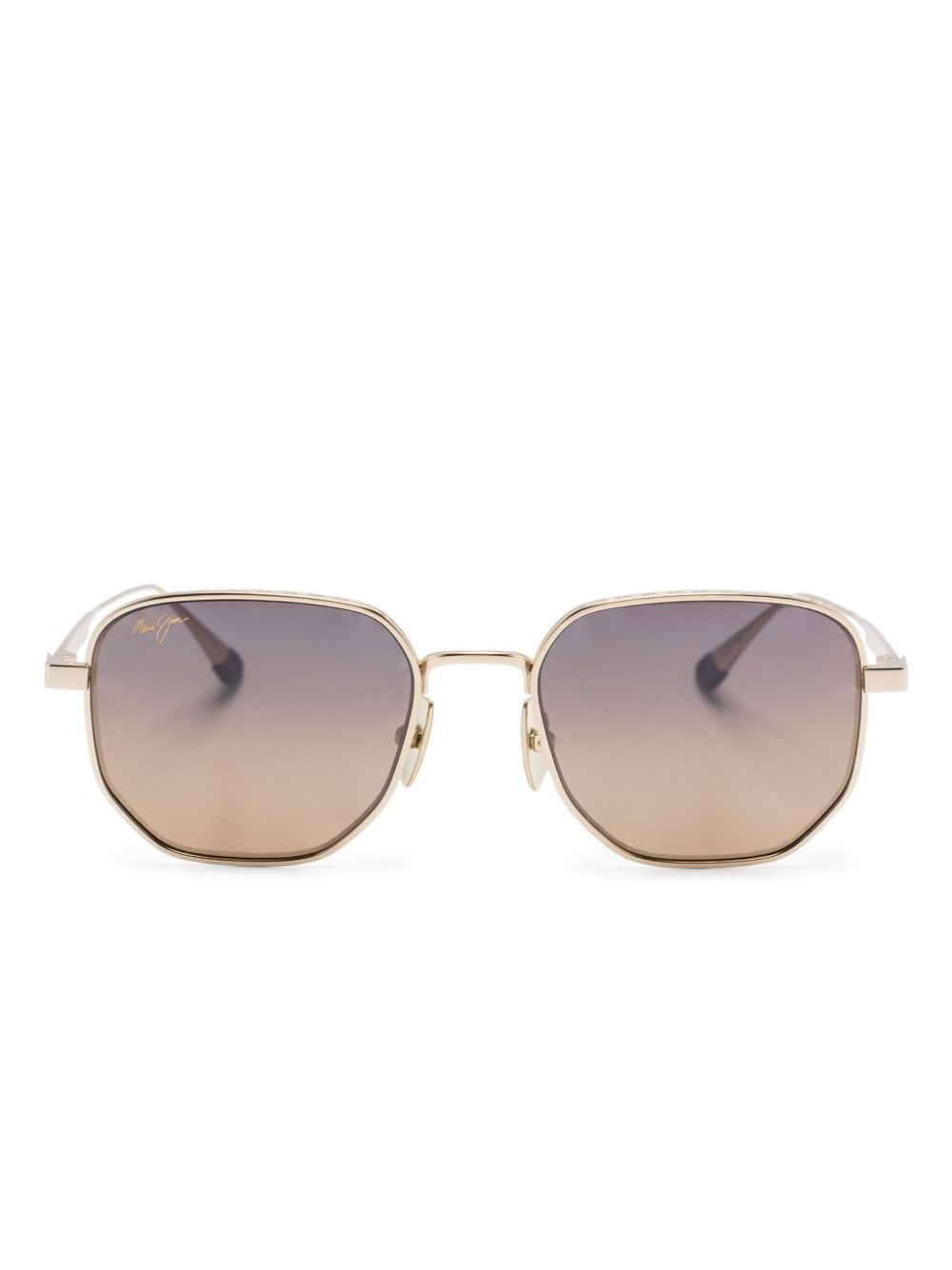 Maui Jim Lewalani 几何形镜框太阳眼镜 - 金色