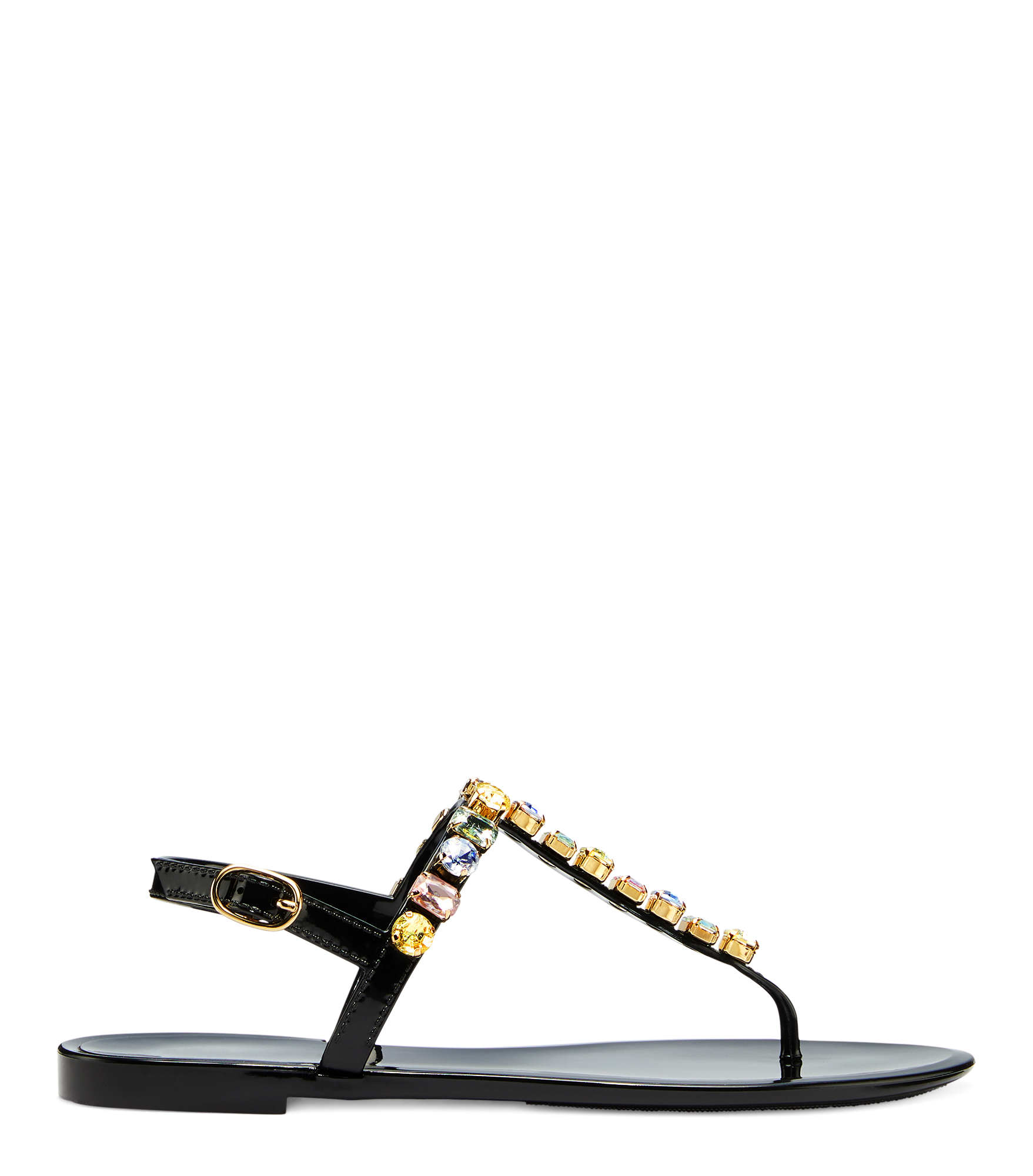 Stuart Weitzman Jaide Gem Jelly Flat - Woman Flats And Loafers Black 36.5