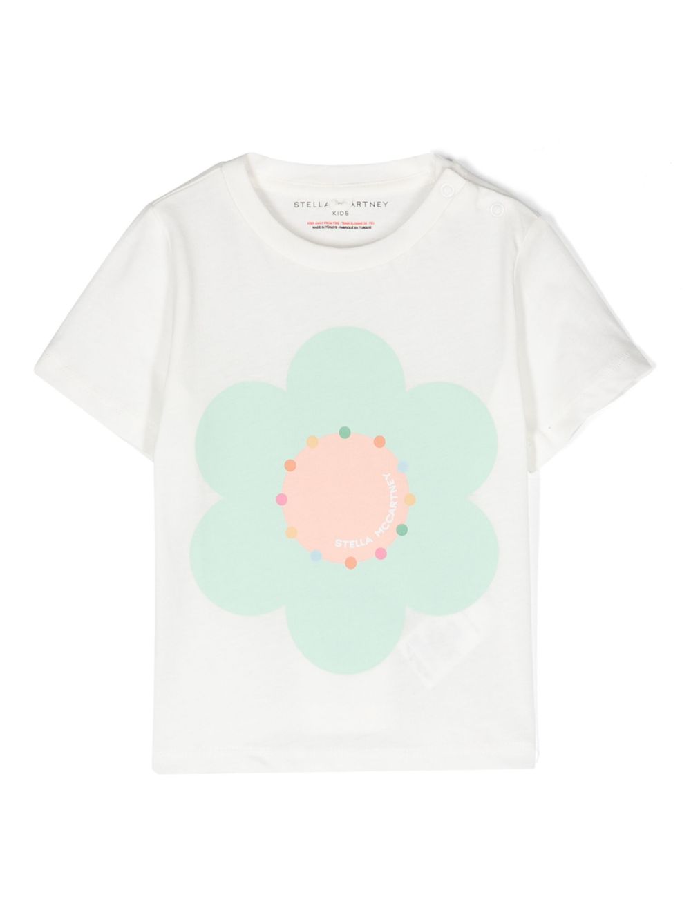 Stella McCartney Kids 花卉印花棉T恤 - 白色