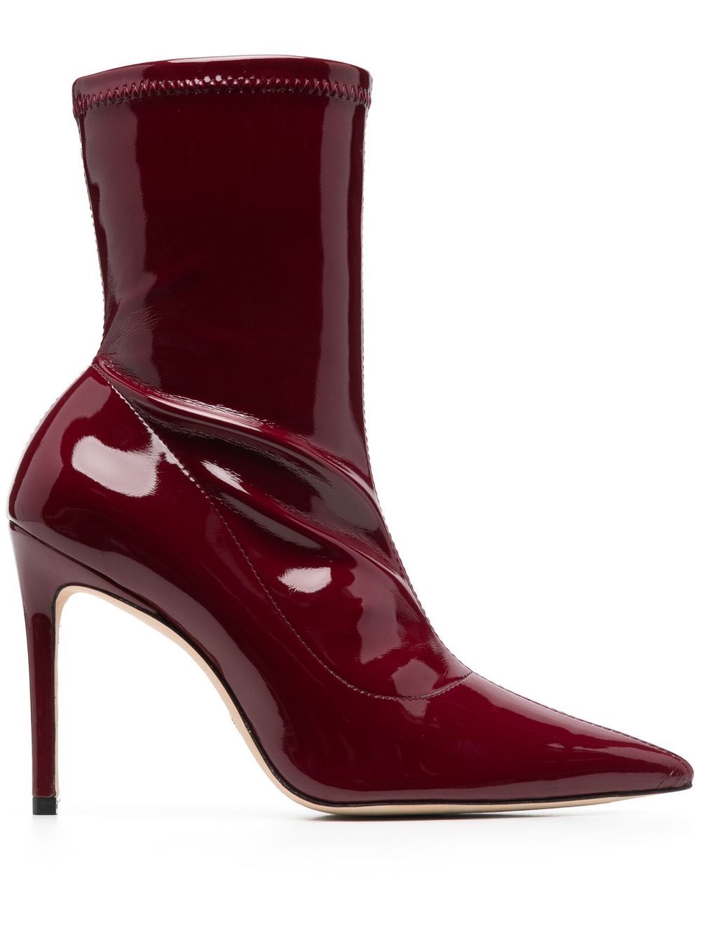 Stuart Weitzman 皮质高跟短靴 - 红色