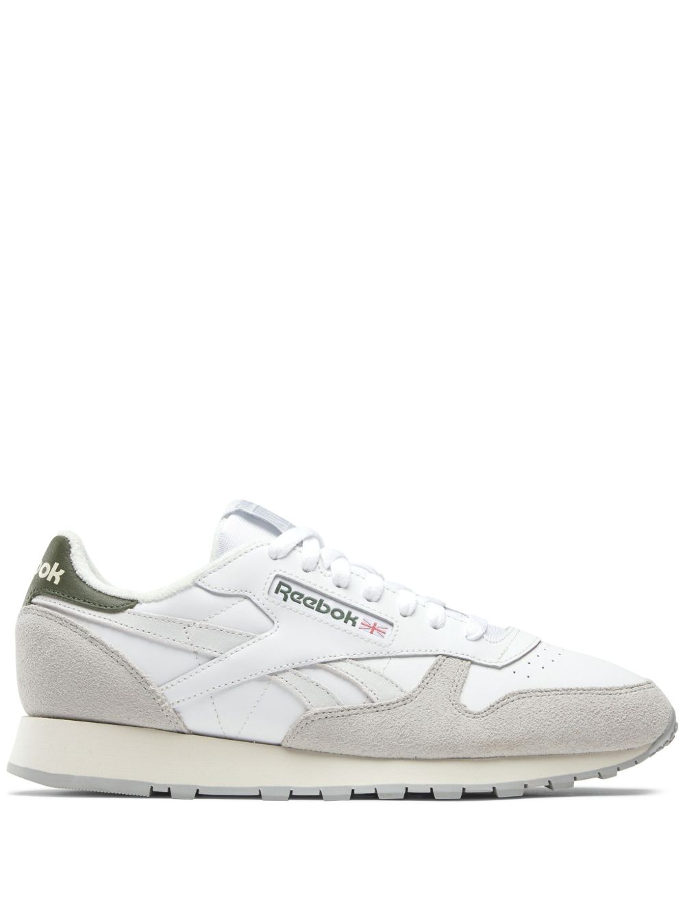 Reebok Classic 拼接皮质运动鞋 - 白色