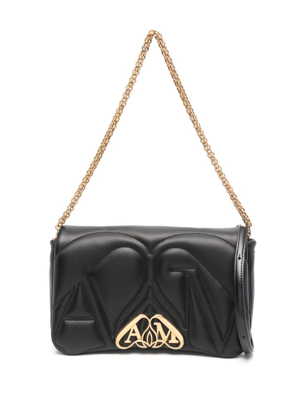 Alexander McQueen The Seal 小号斜挎包 - 黑色