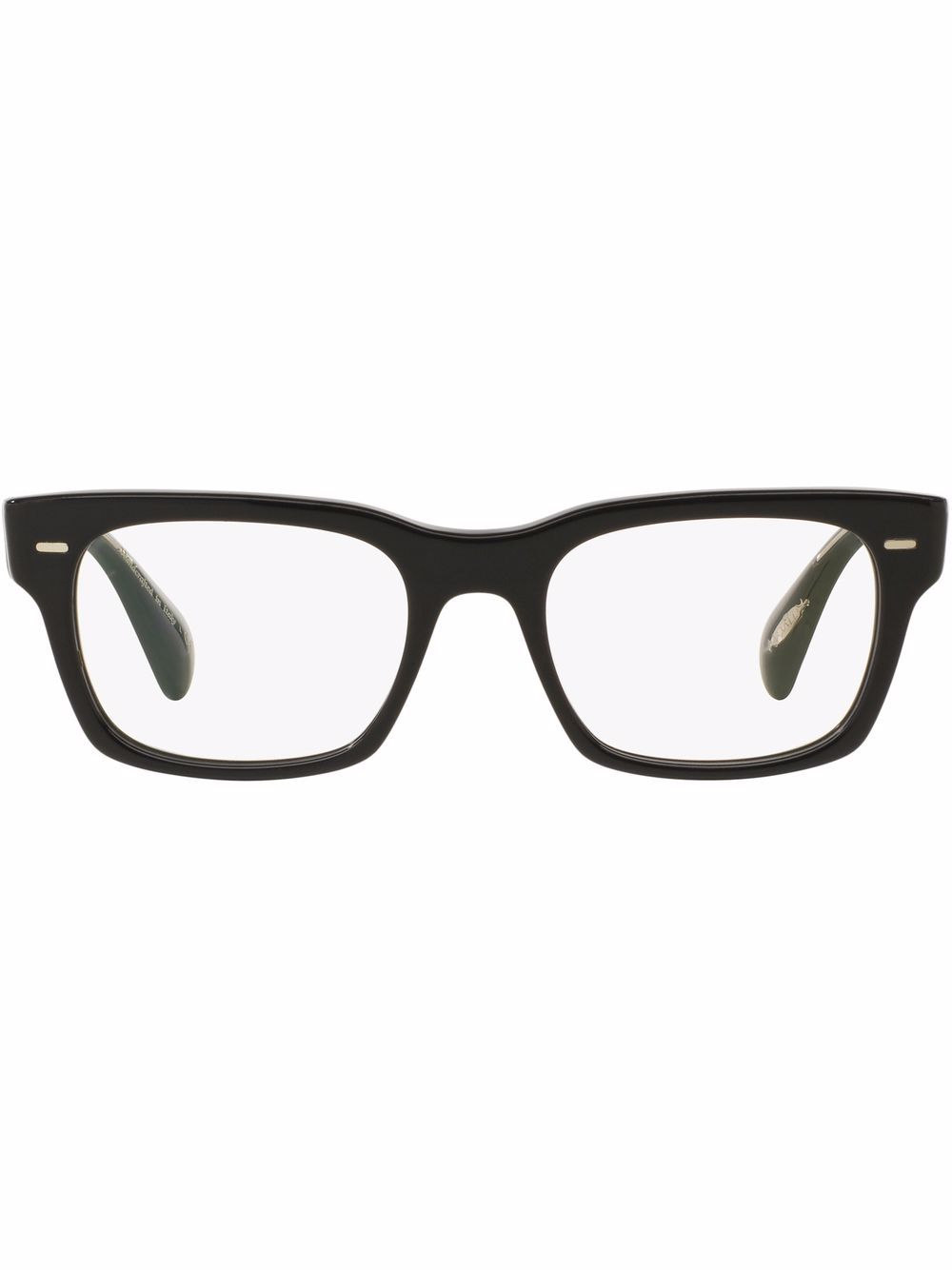 Oliver Peoples Ryce 长方形镜框眼镜 - 黑色