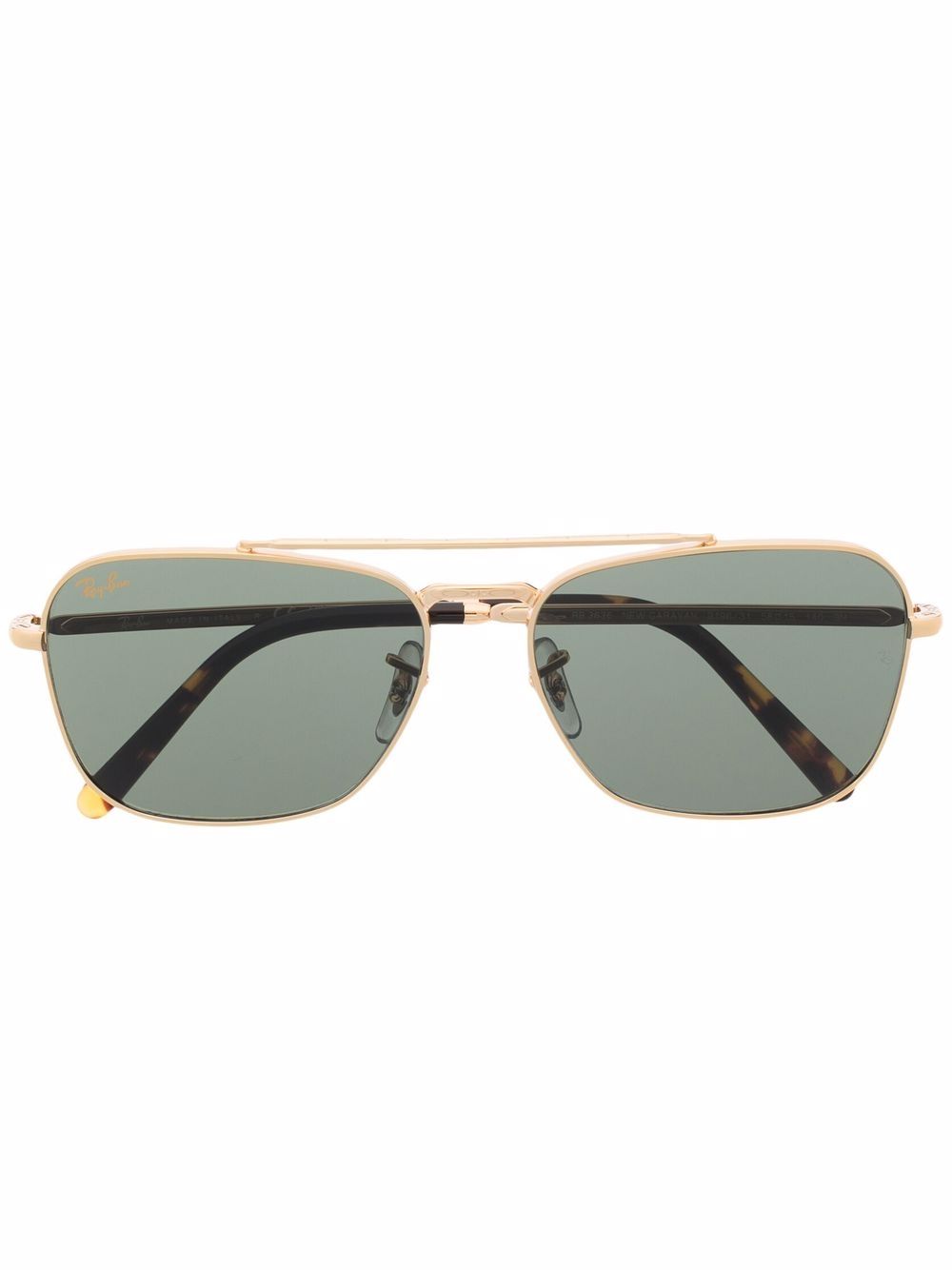 Ray-Ban 长方形镜框太阳眼镜 - 金色