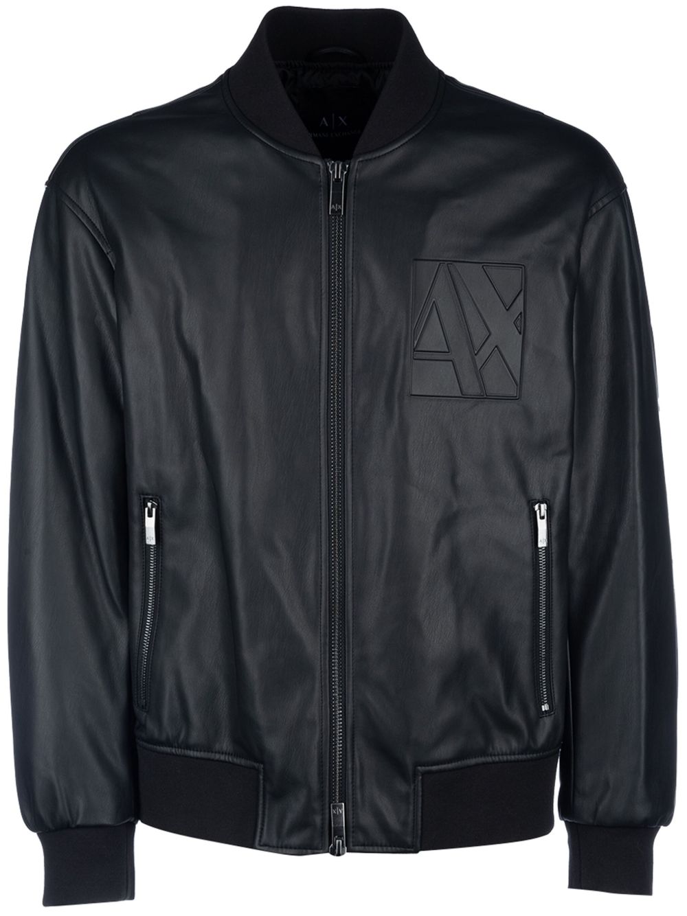 Armani Exchange 拉链飞行员夹克 - 黑色