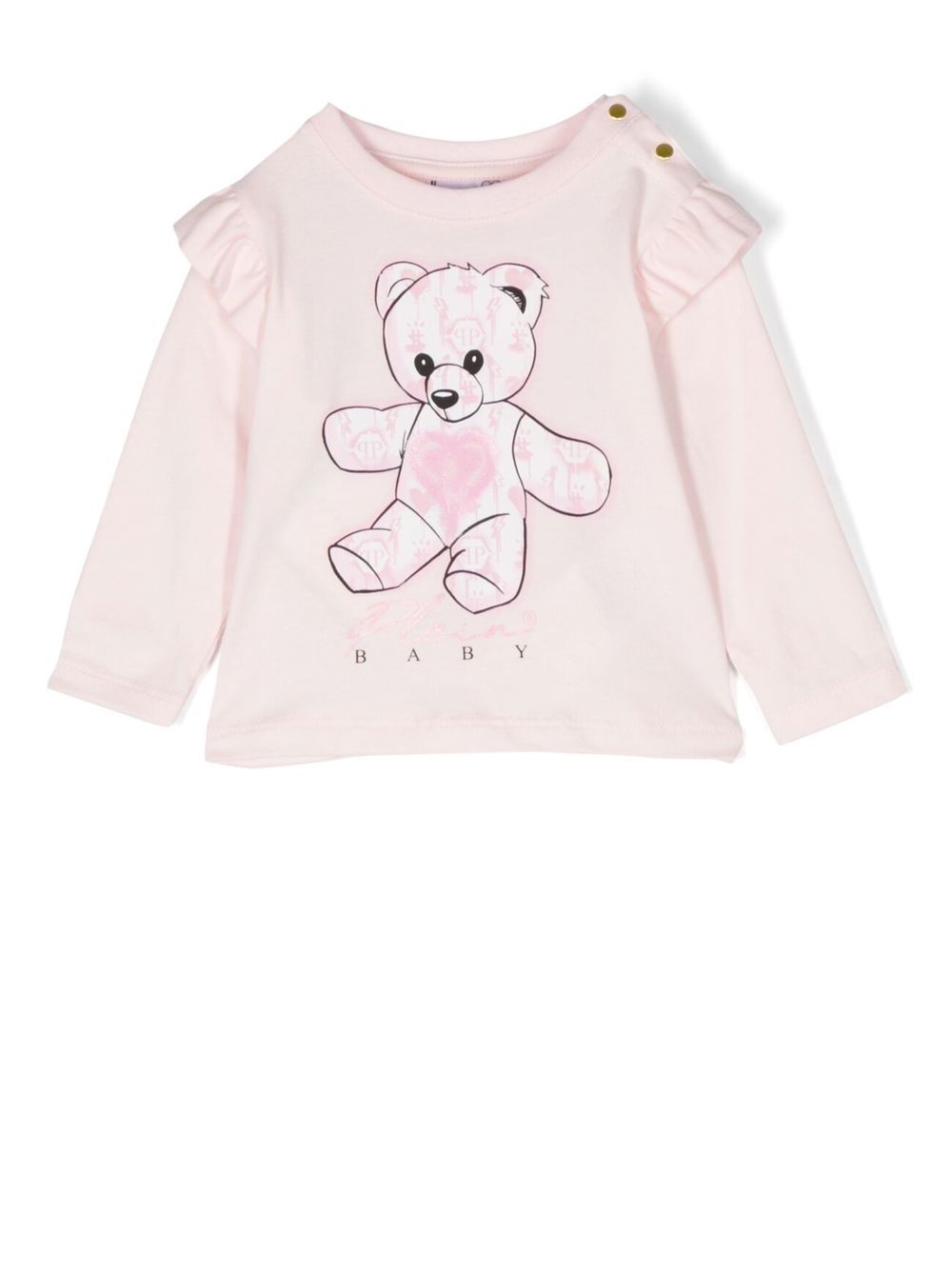 Philipp Plein Junior Teddy Bear 圆领卫衣 - 粉色