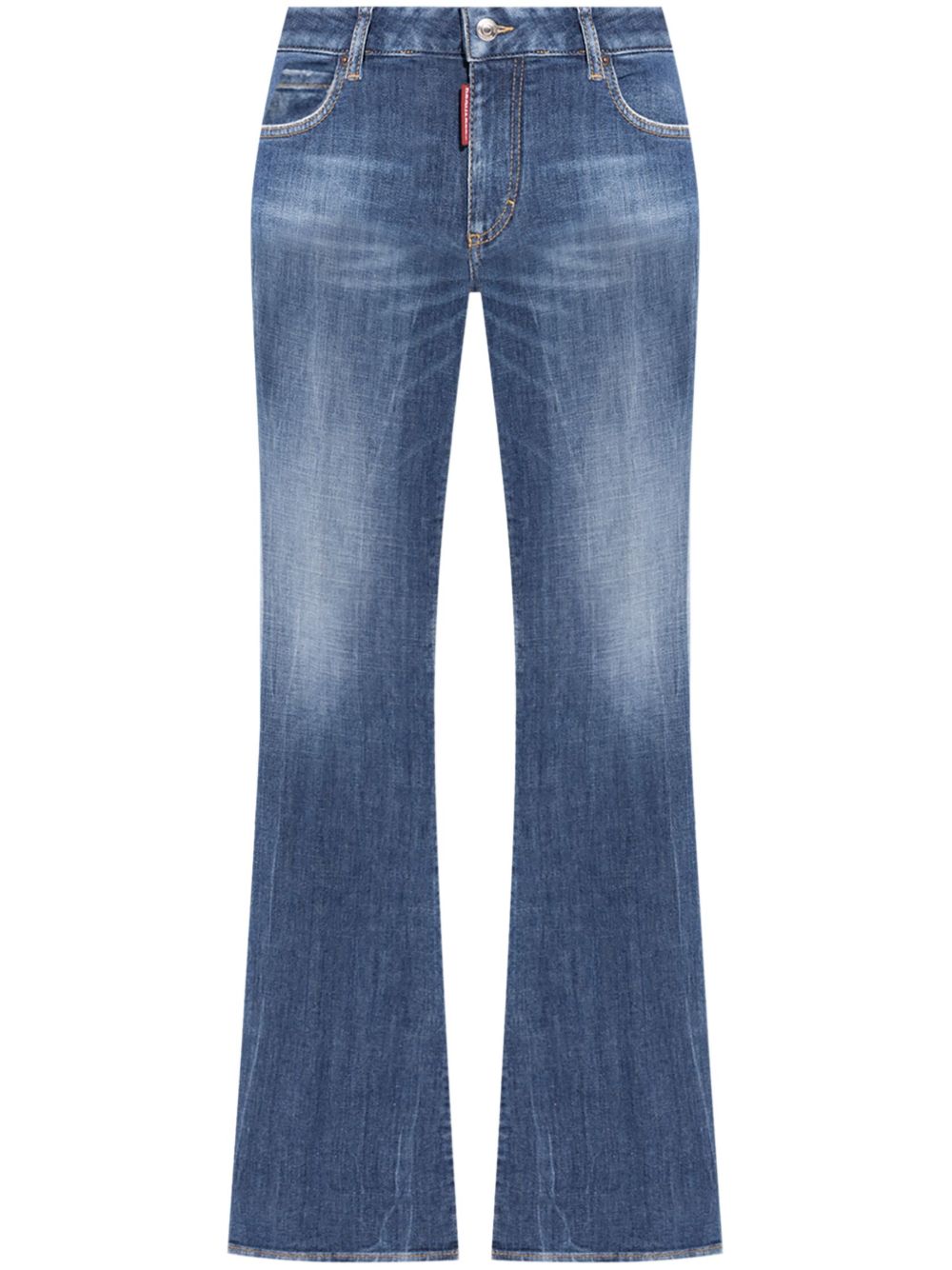 DSQUARED2 中腰喇叭牛仔裤 - 蓝色