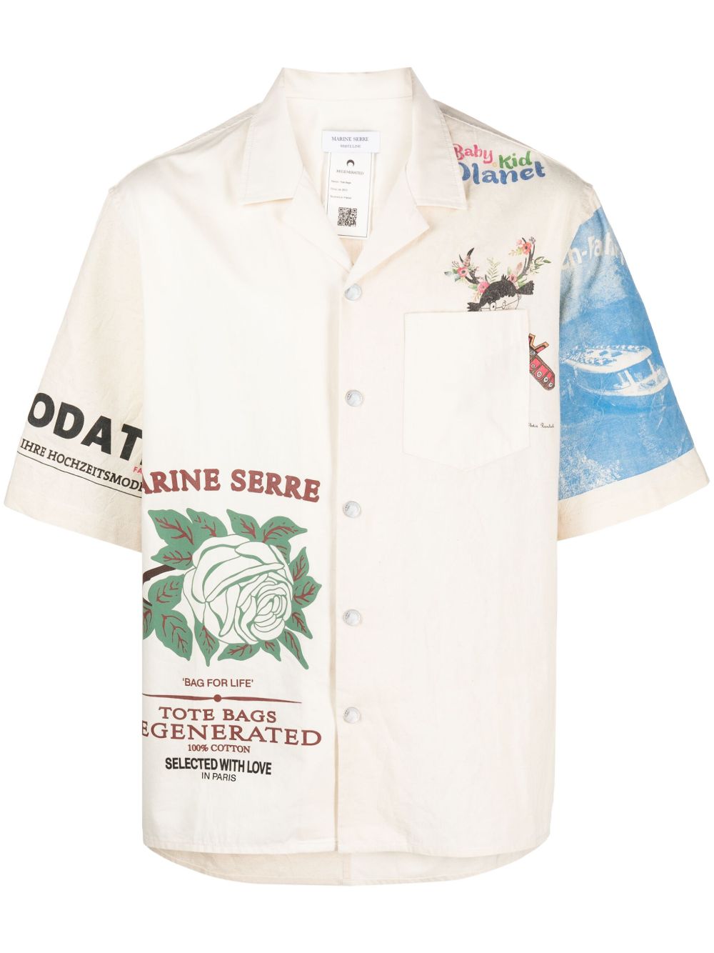 Marine Serre Regenerated Tote Bags 棉衬衫 - 中性色