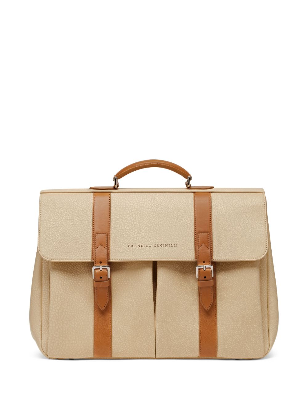 Brunello Cucinelli 皮质公文包 - 中性色