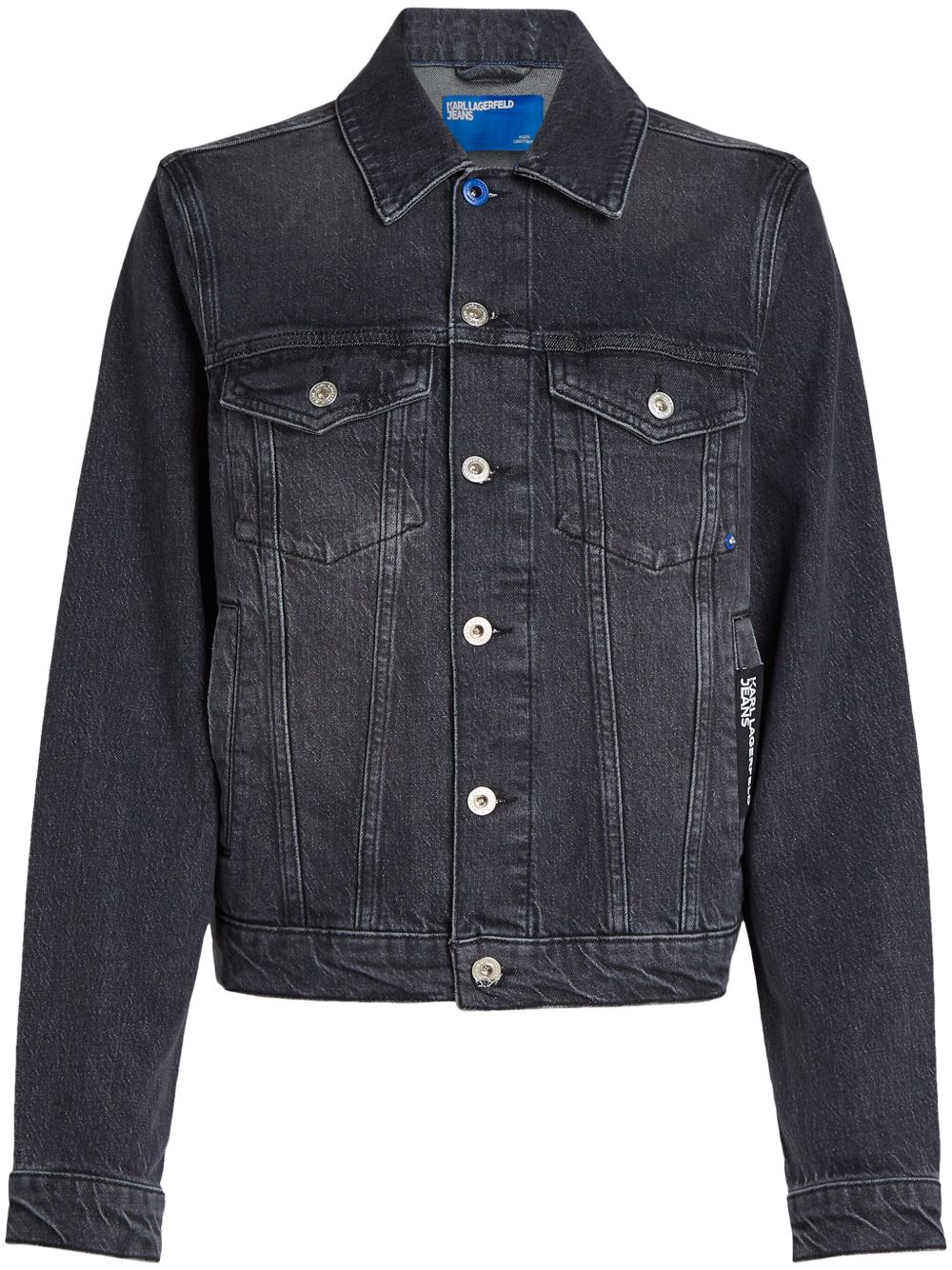 Karl Lagerfeld Jeans 合身剪裁牛仔夹克 - 黑色