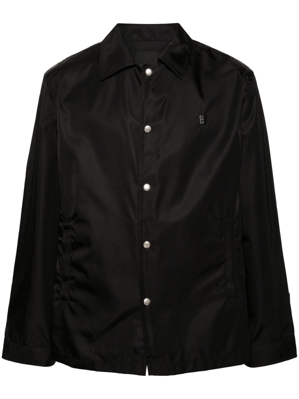 Givenchy logo标牌功能性平纹针织衬衫 - 黑色