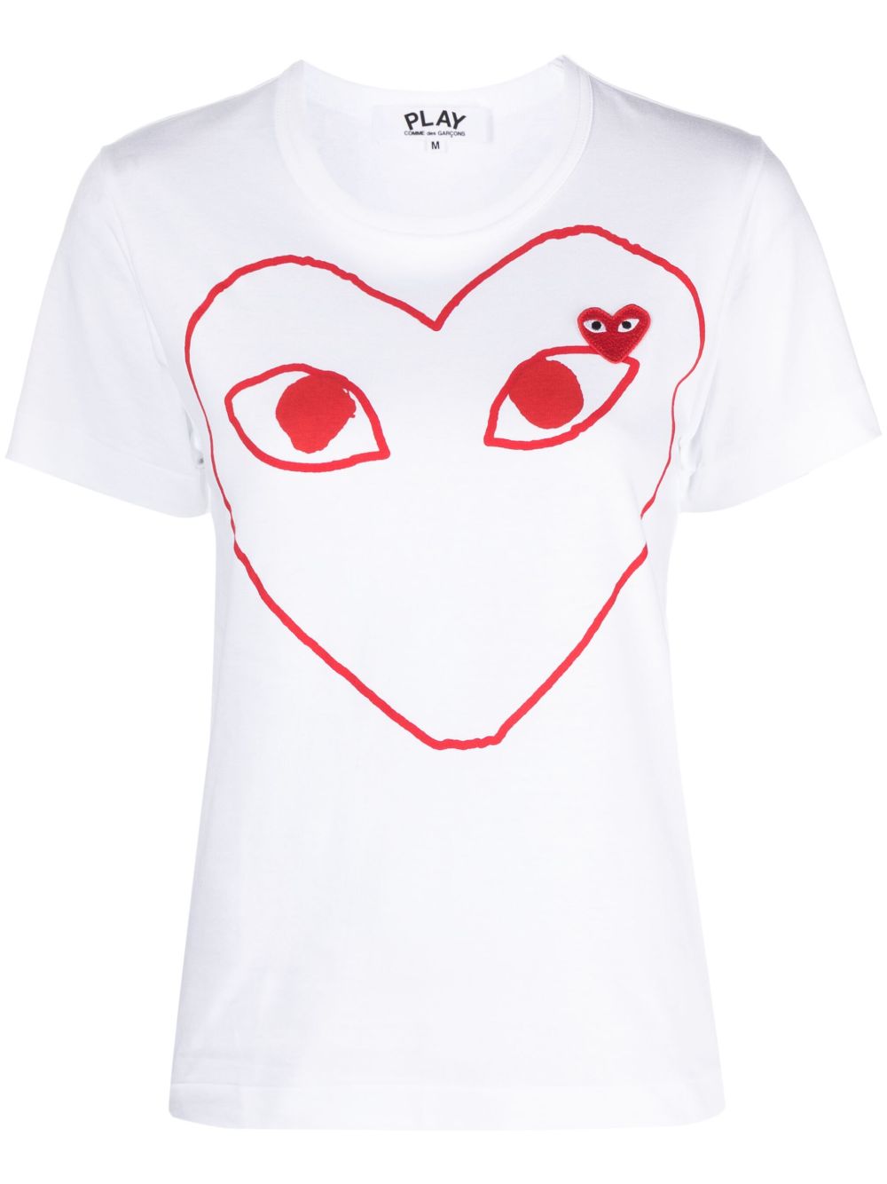 Comme Des Garçons Play heart print T-shirt - 白色