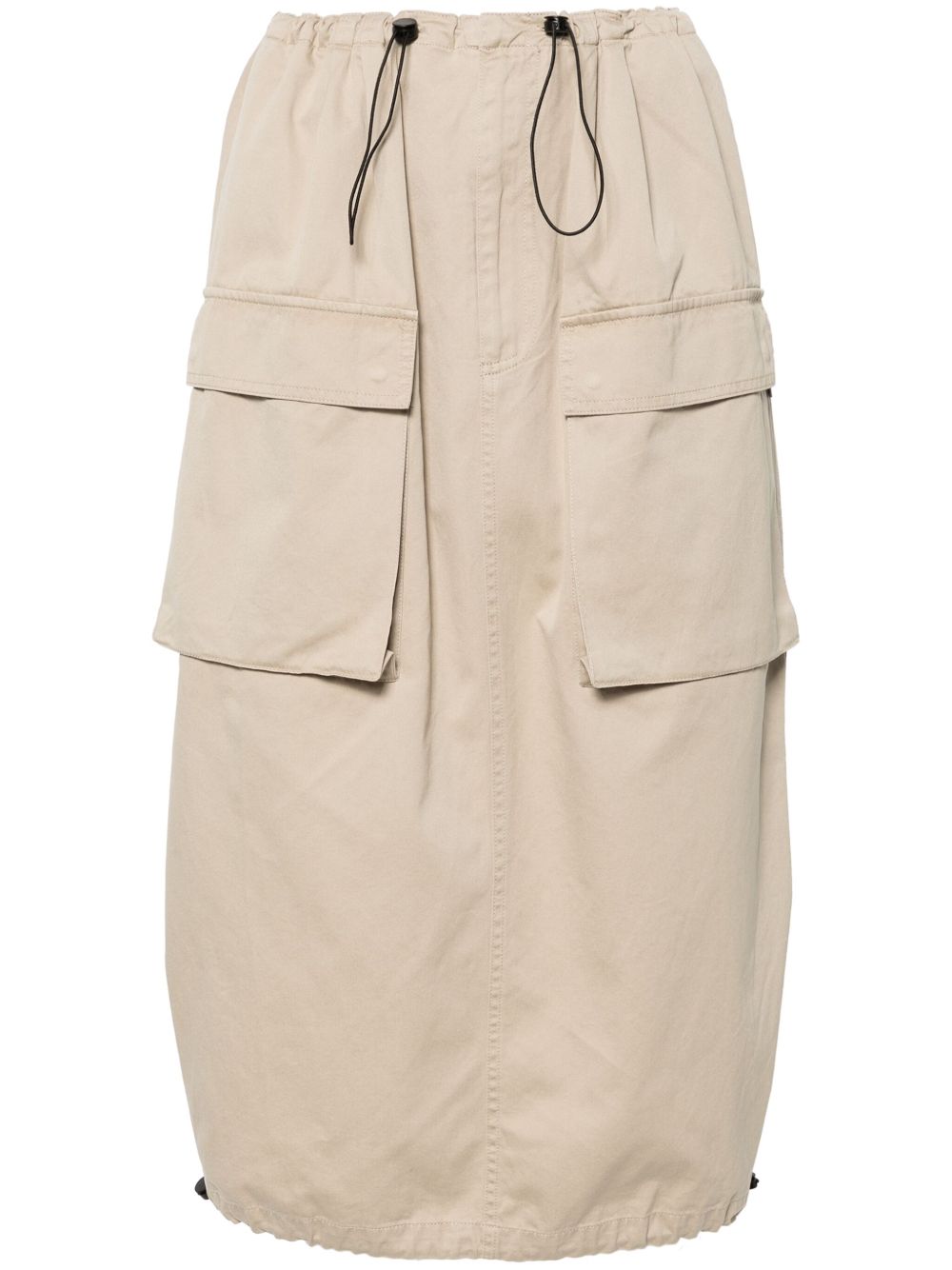 MM6 Maison Margiela 单缝线logo中长半身裙 - 中性色