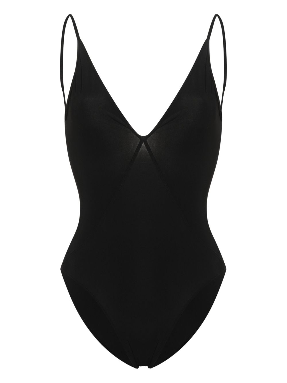 Rick Owens Deep V Bather 连体泳衣 - 黑色