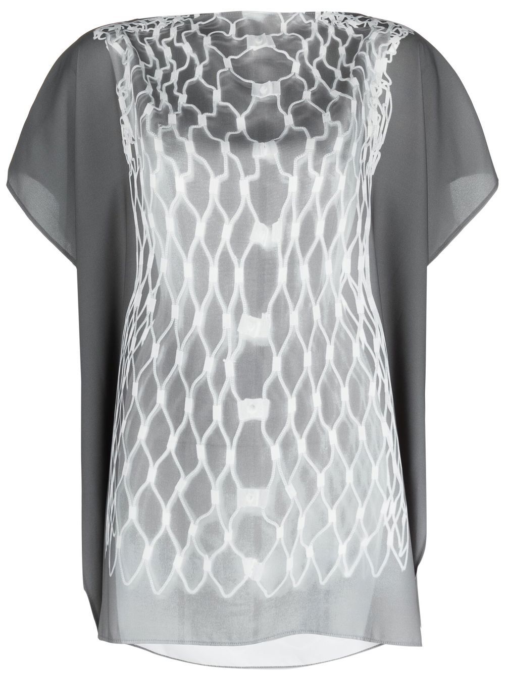 MM6 Maison Margiela 图案印花短袖罩衫 - 绿色