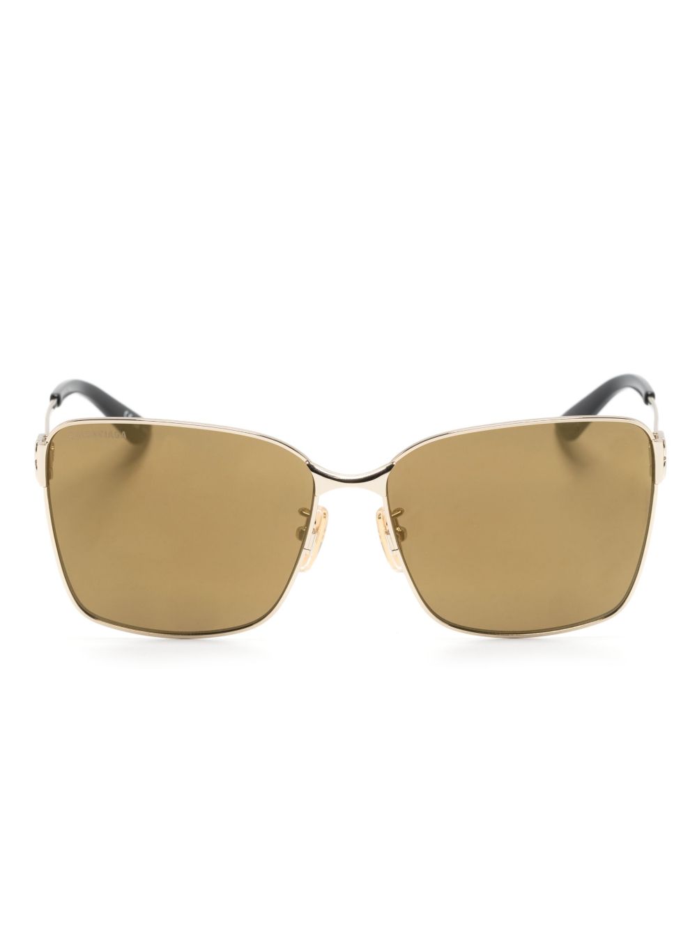 Balenciaga Eyewear BB0338SK 方框太阳眼镜 - 金色