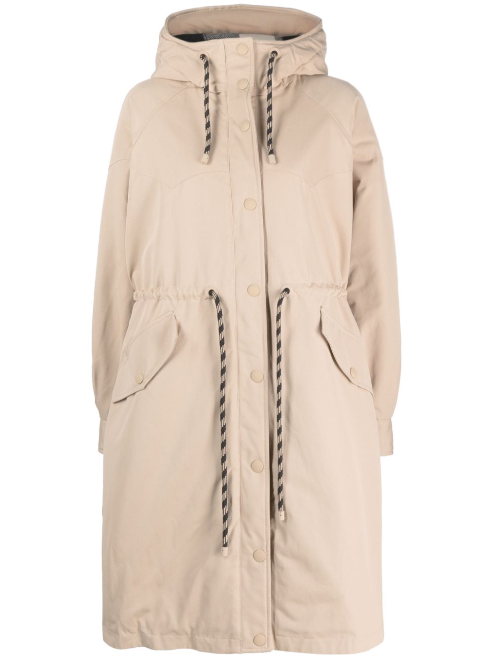 Woolrich 抽绳系带长款派克大衣 - 中性色