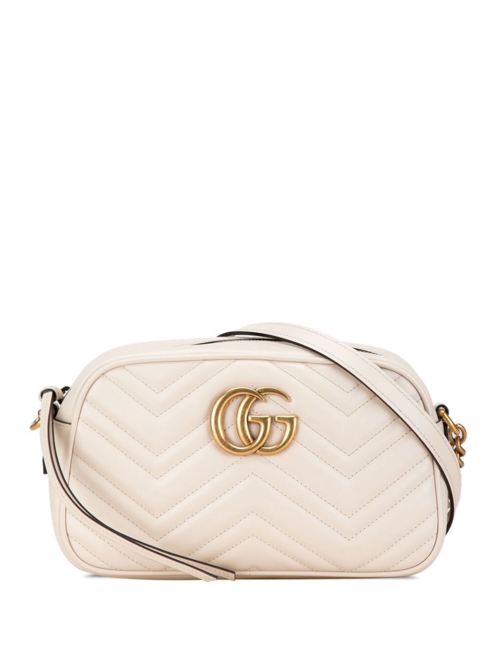 Gucci Pre-Owned Small GG Marmont Matelasse 斜挎包（2000-2015年典藏款） - 白色