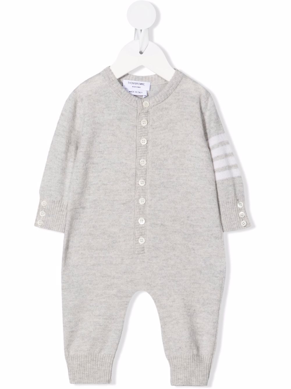 Thom Browne Kids 条纹连体衣 - 灰色