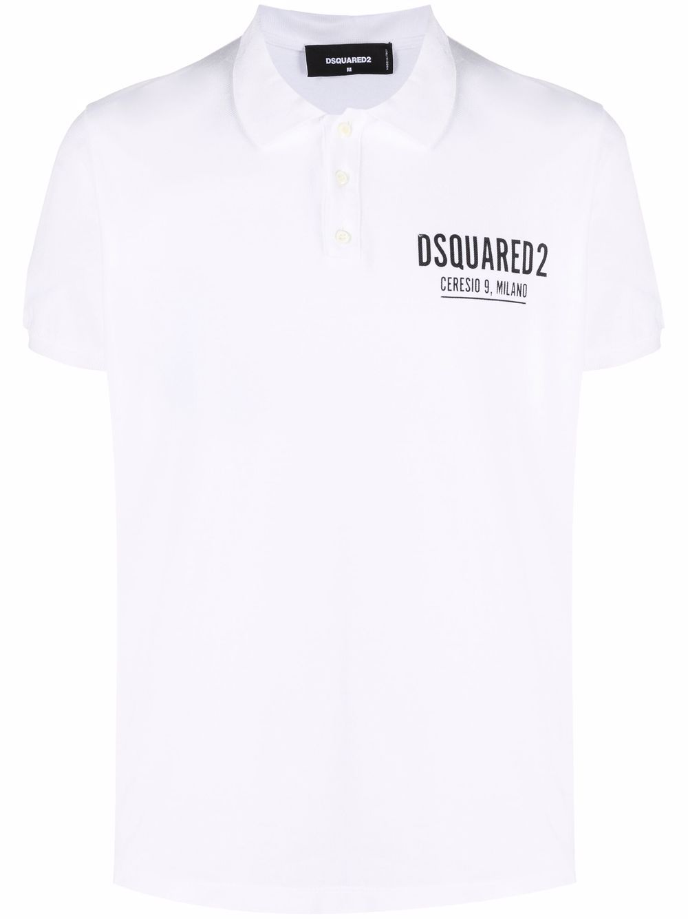 DSQUARED2 D2次方 logo印花polo衫 - 白色