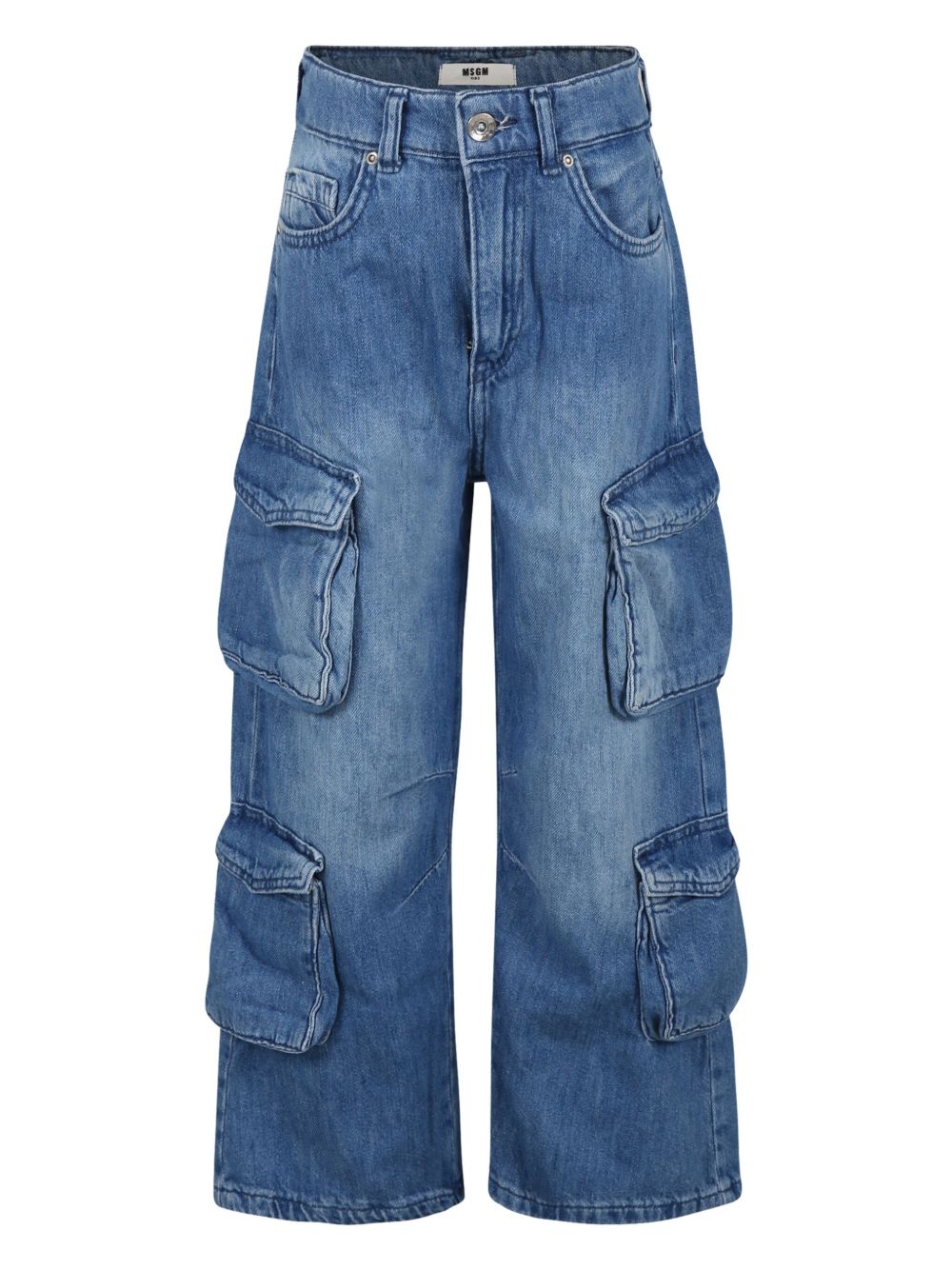 MSGM Kids 工装牛仔裤 - 蓝色