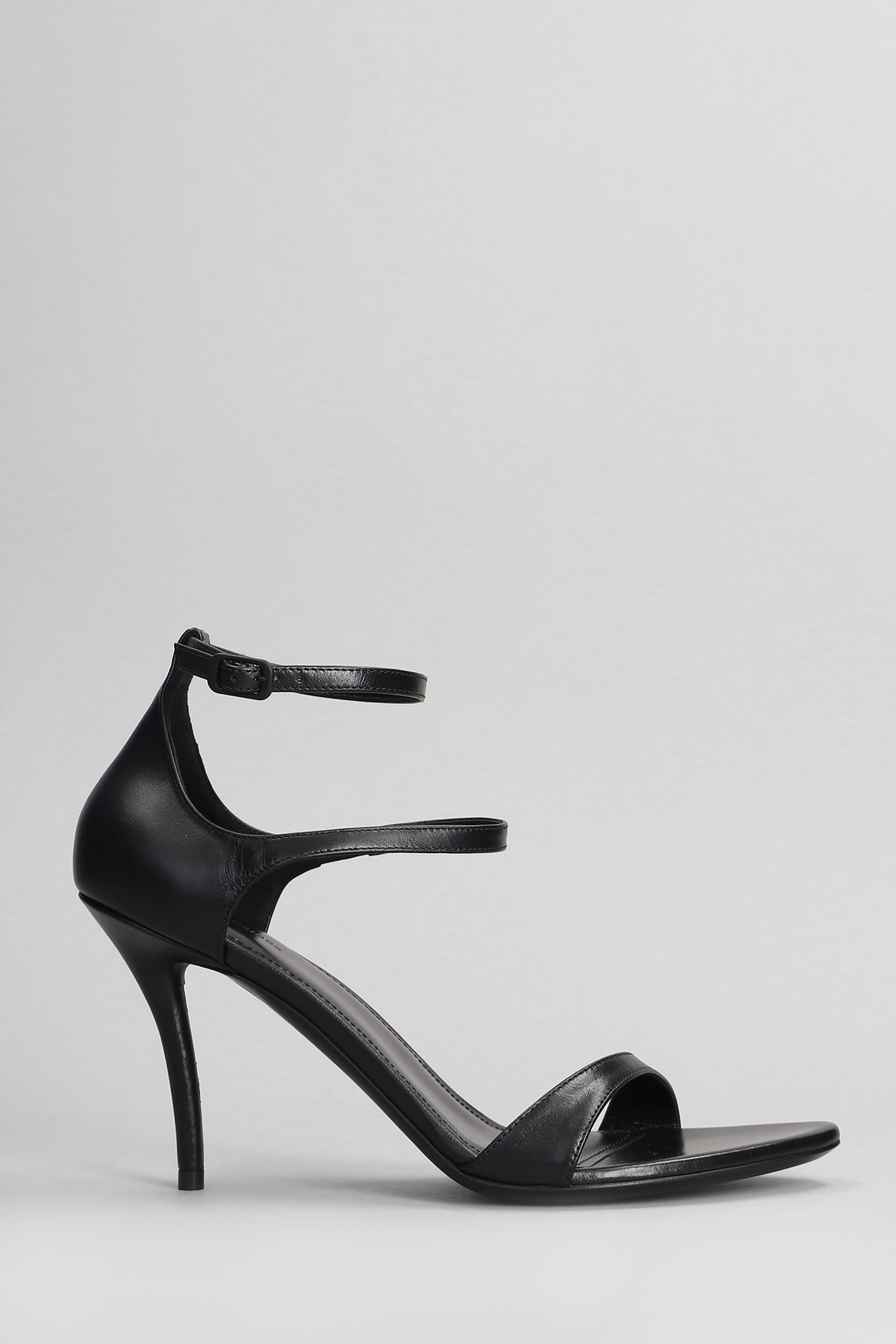 Balenciaga 蜜糖黑色皮革凉鞋