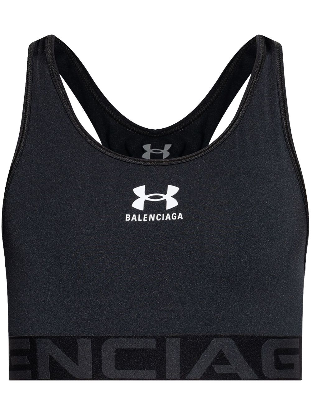 Balenciaga x Under Armor 印花运动文胸 - 黑色