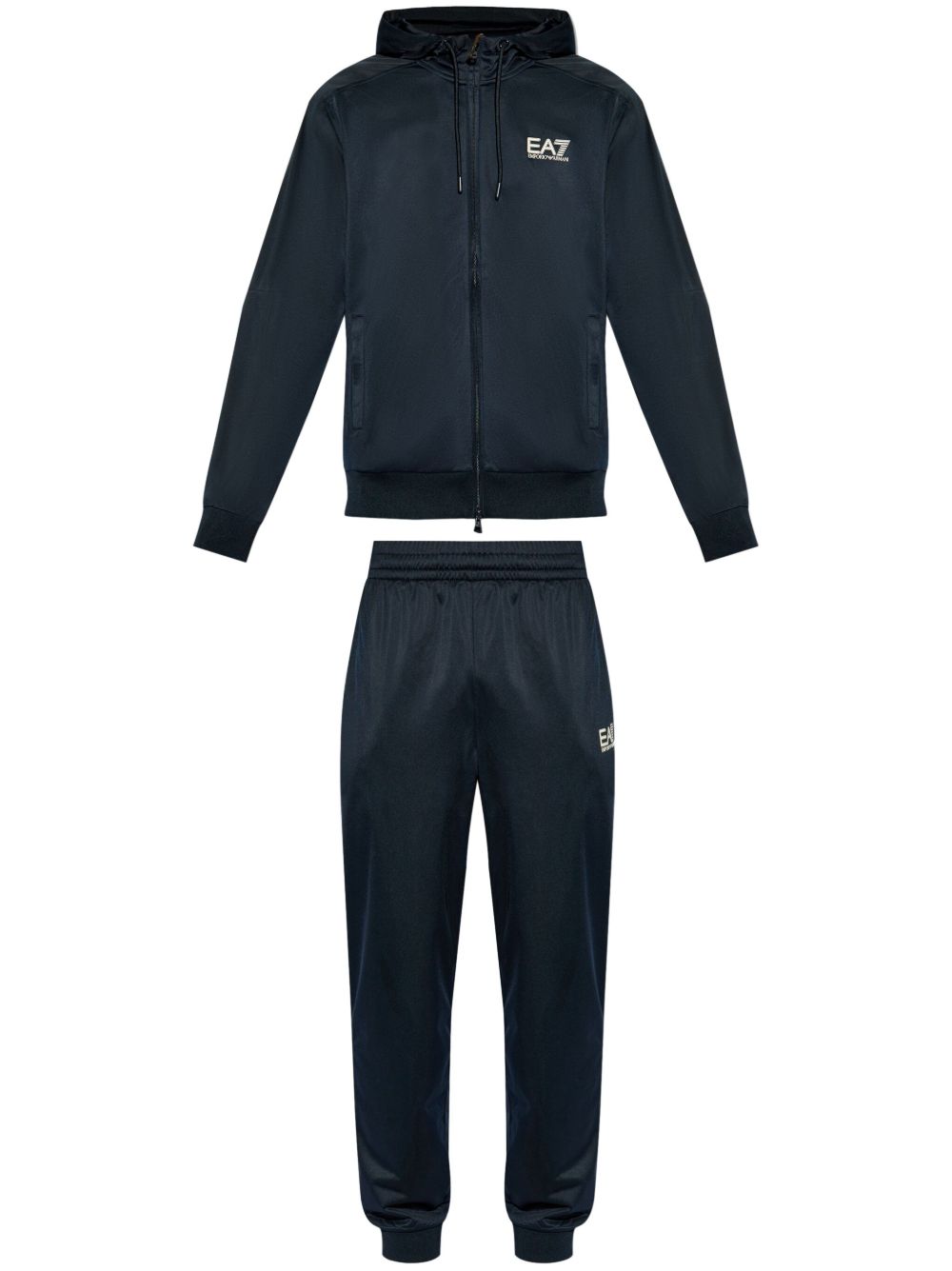 Ea7 Emporio Armani logo印花运动套装 - 蓝色