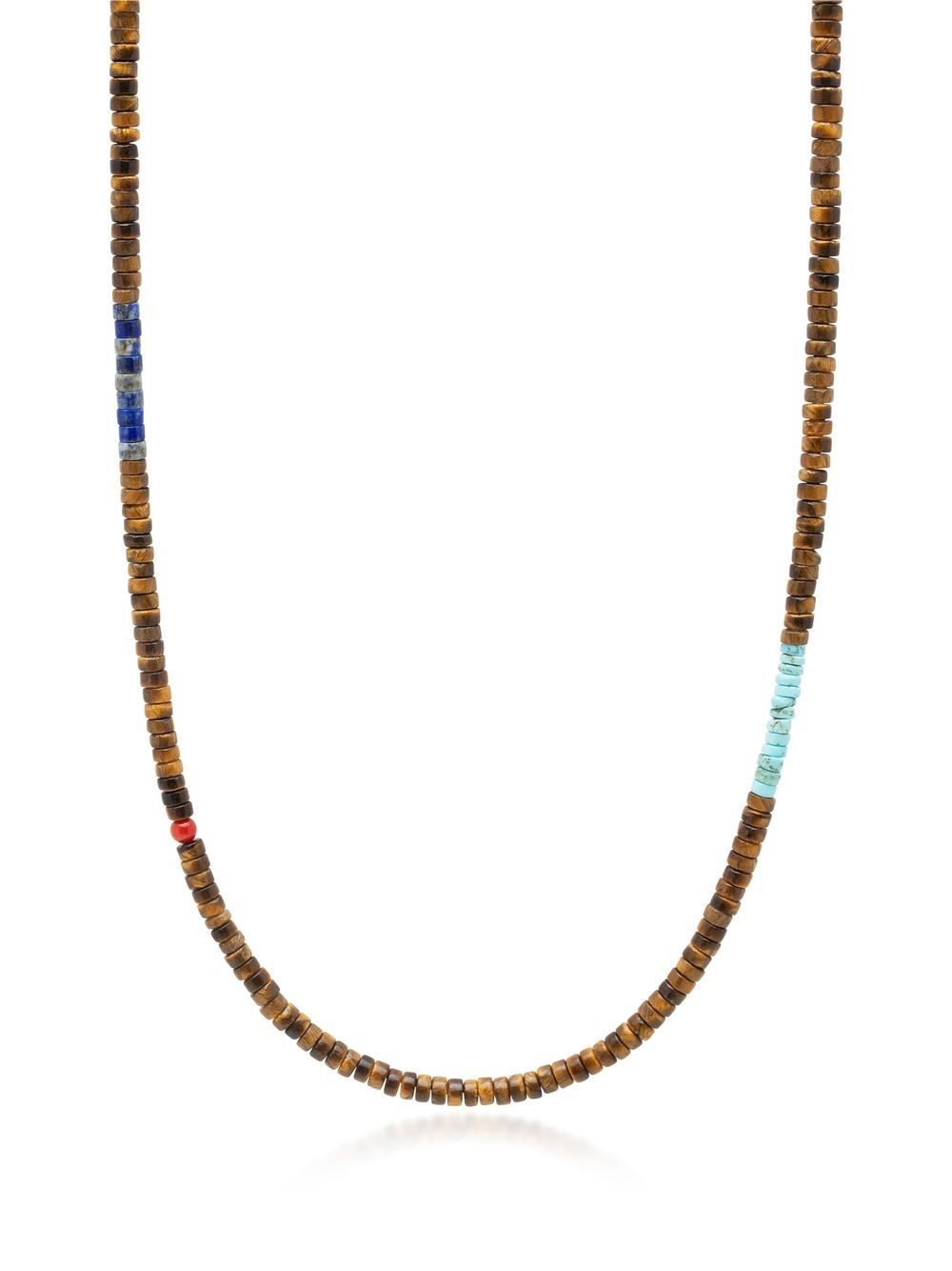 Nialaya Jewelry Heishi 串珠链式项链 - 褐色