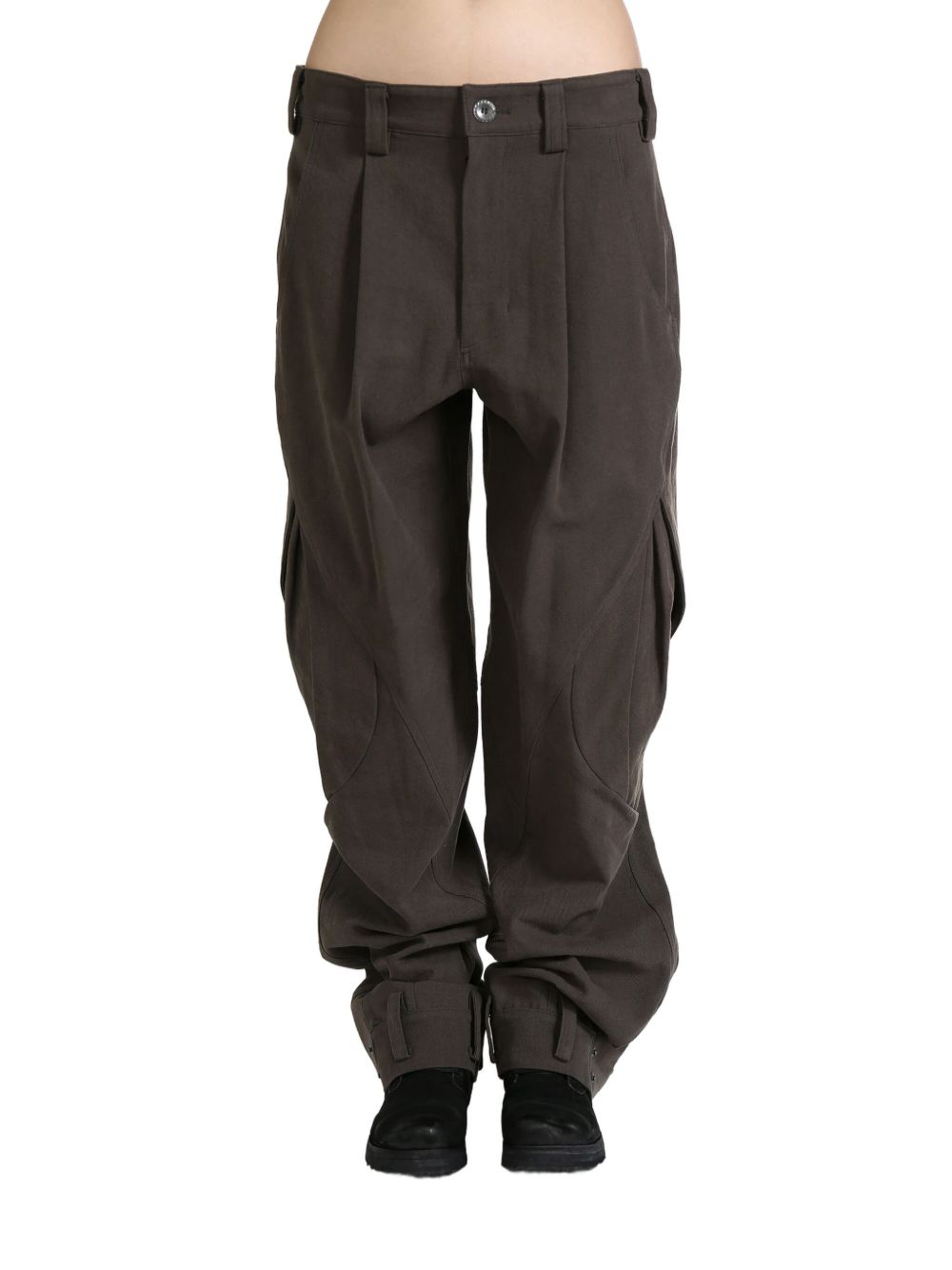 Hyein Seo pleated trousers - 褐色