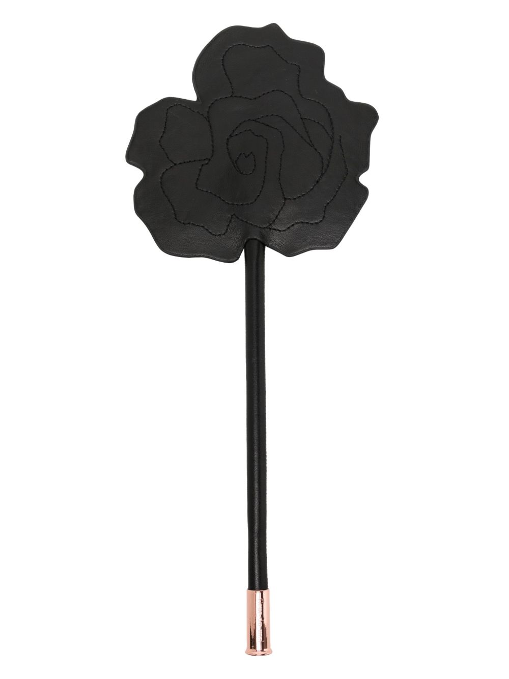 Fleur Du Mal 玫瑰造型皮质桨 - 黑色