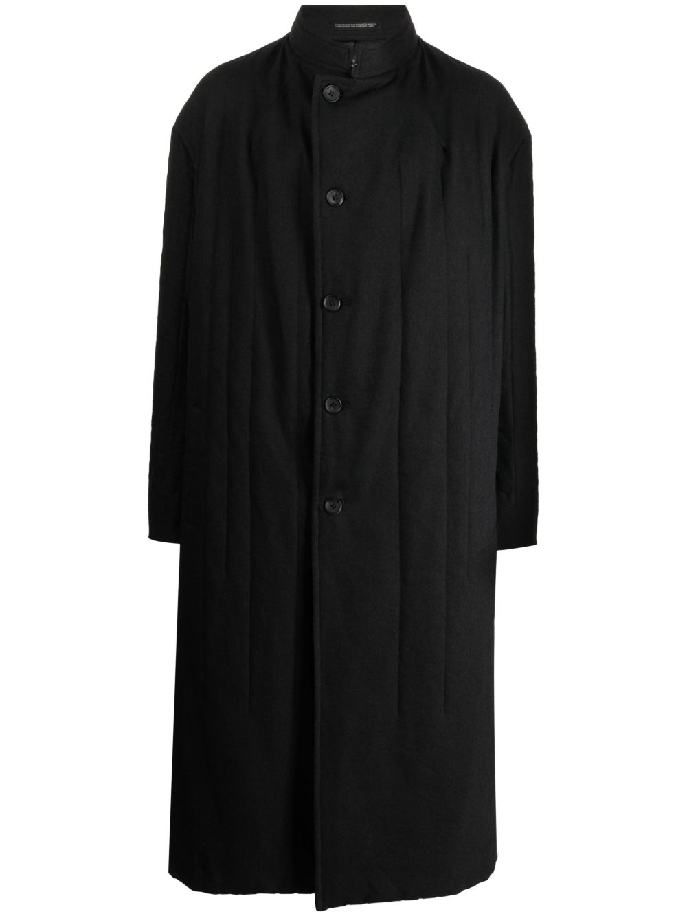 Yohji Yamamoto 落肩单排扣外套 - 黑色