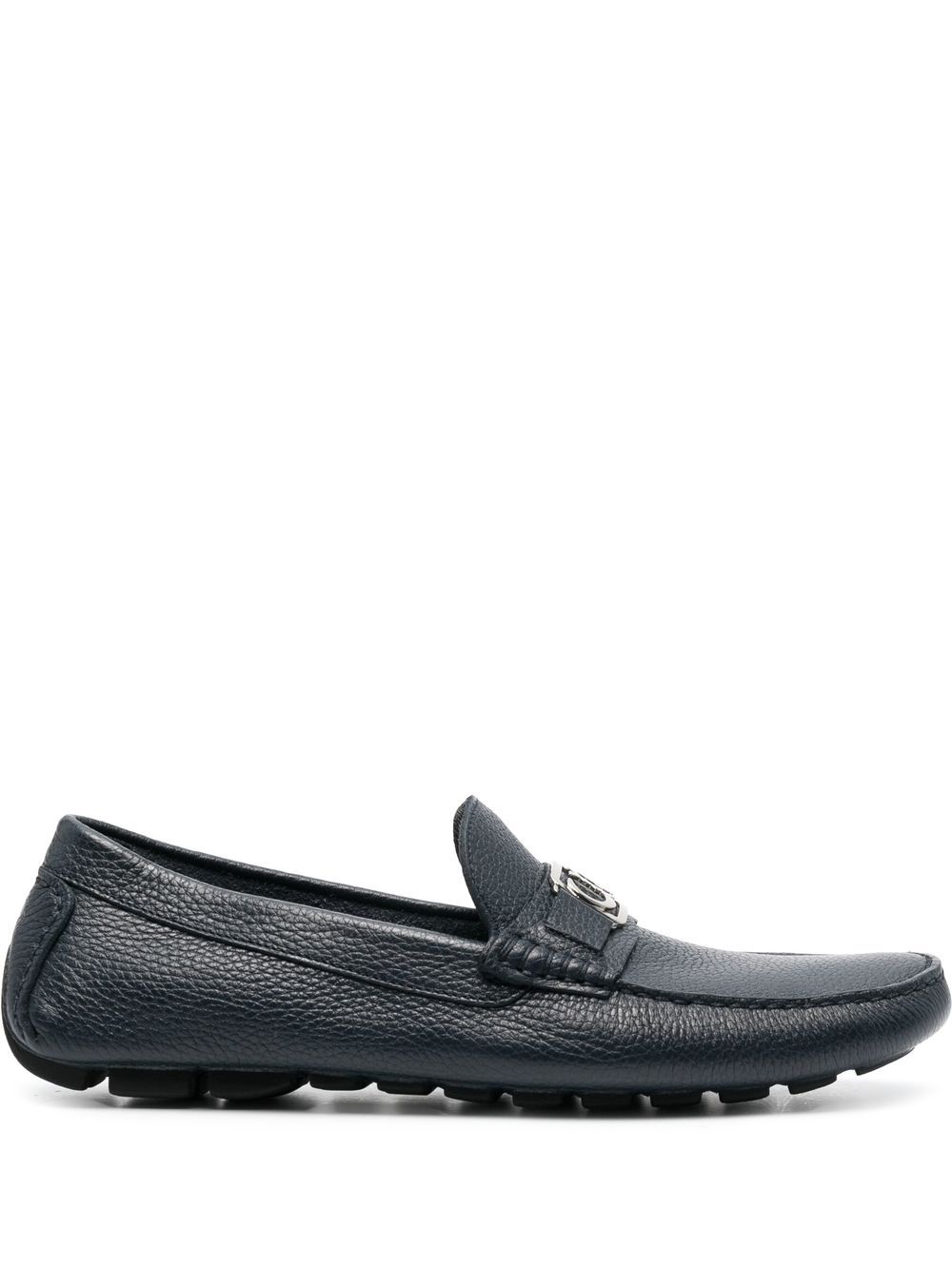 Casadei 纹理标牌细节乐福鞋 - 蓝色