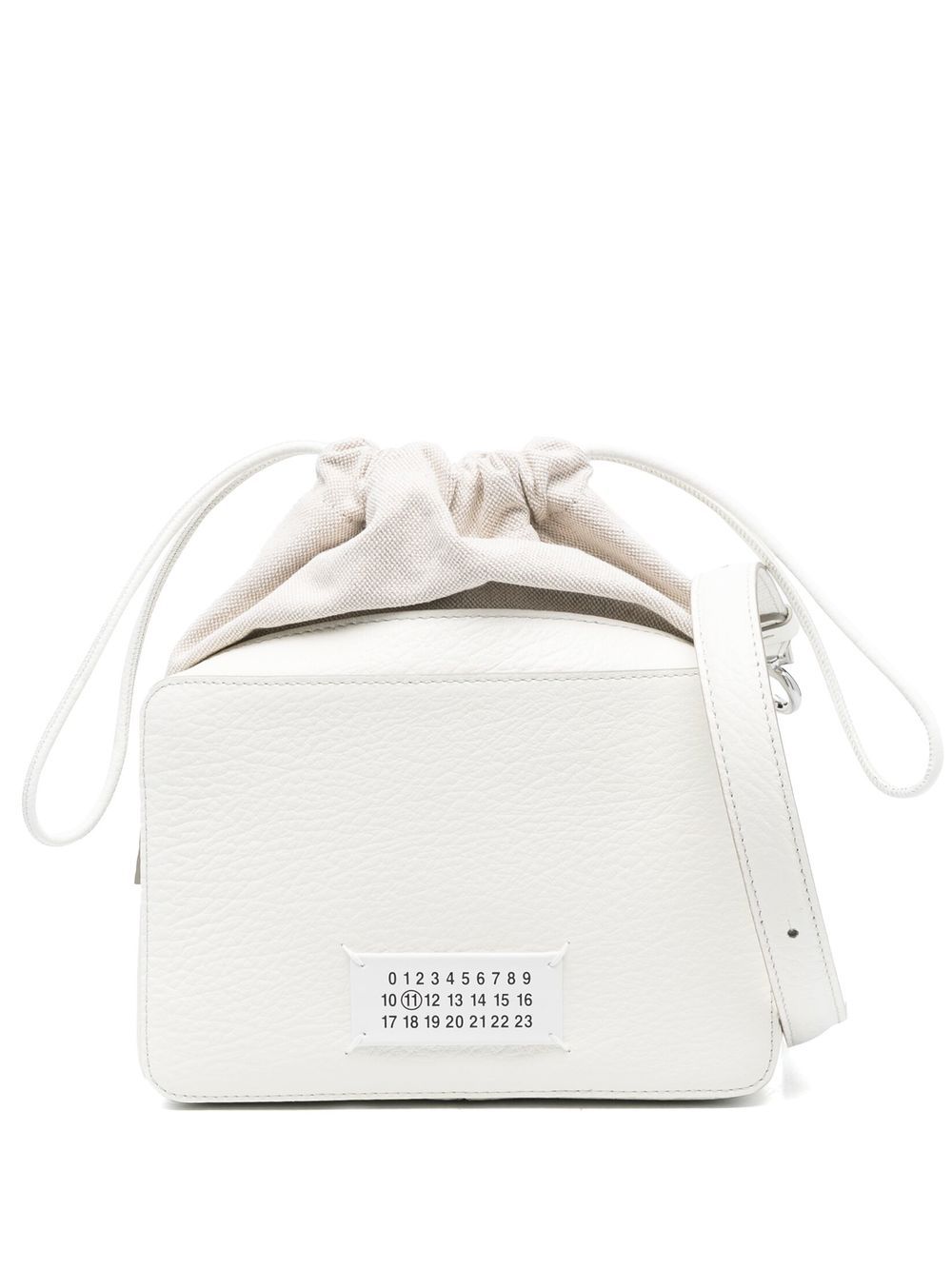 Maison Margiela logo 贴花斜挎包 - 白色