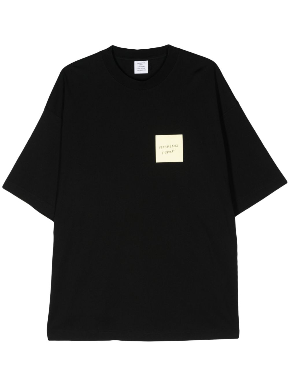 VETEMENTS graphic-print cotton T-shirt - 黑色