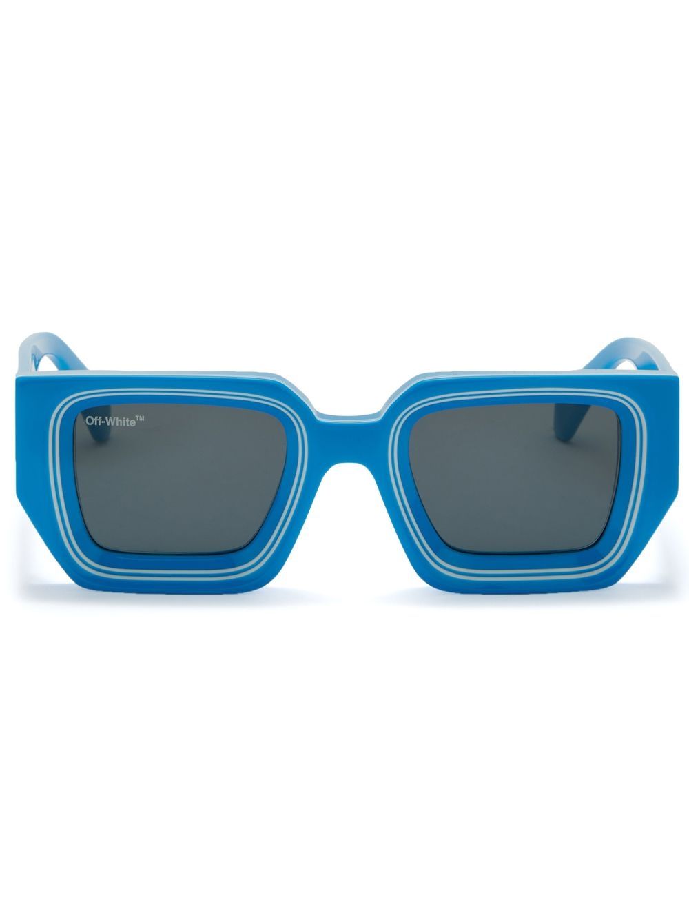 Off-White Eyewear 有色镜片方框太阳眼镜 - 灰色