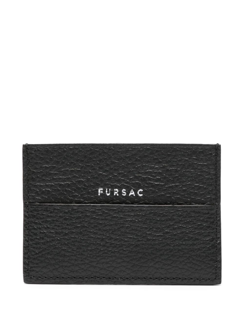 FURSAC logo印花皮质卡夹 - 黑色