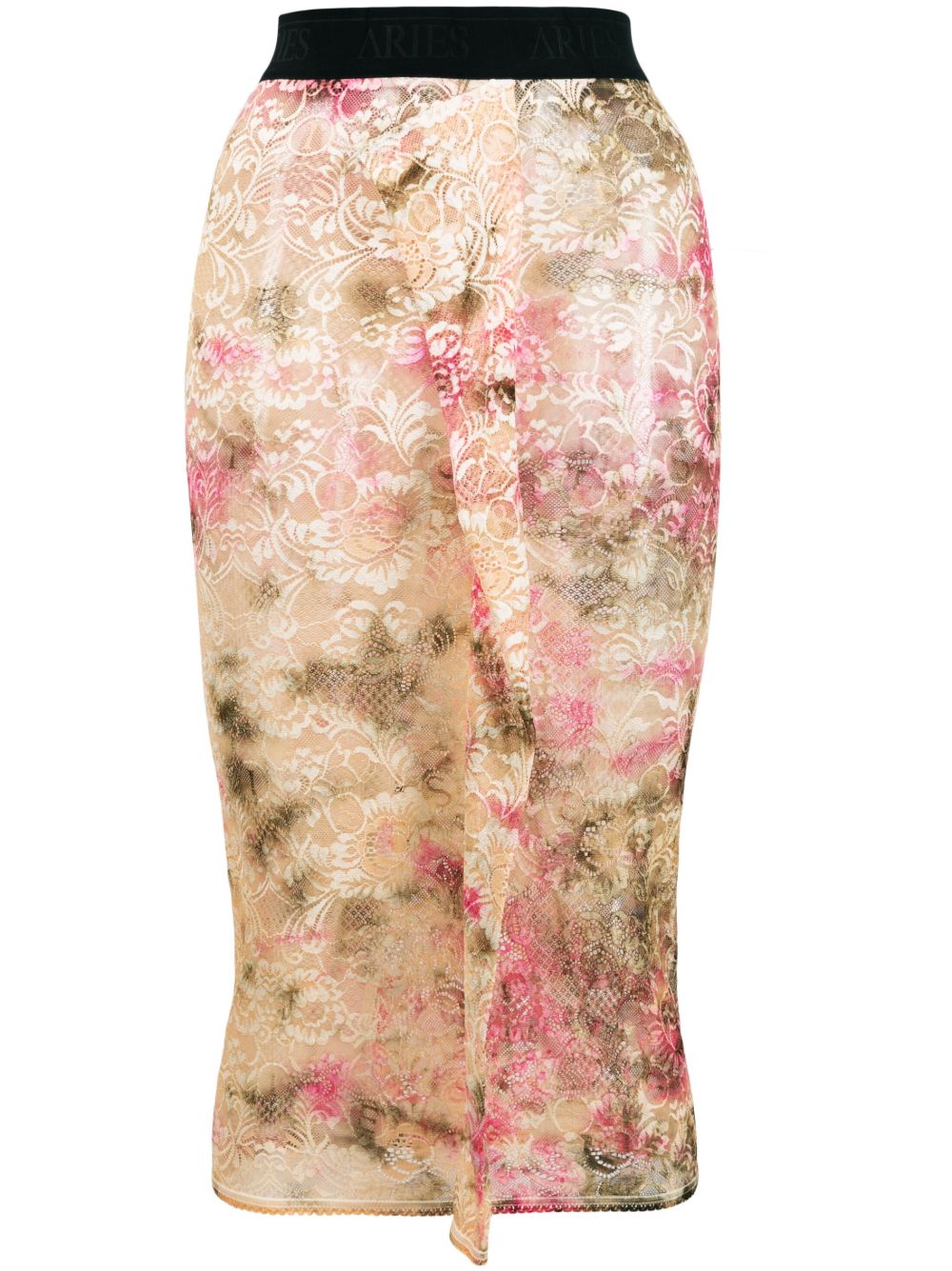 Aries Lace Fin 中号半身裙 - 中性色