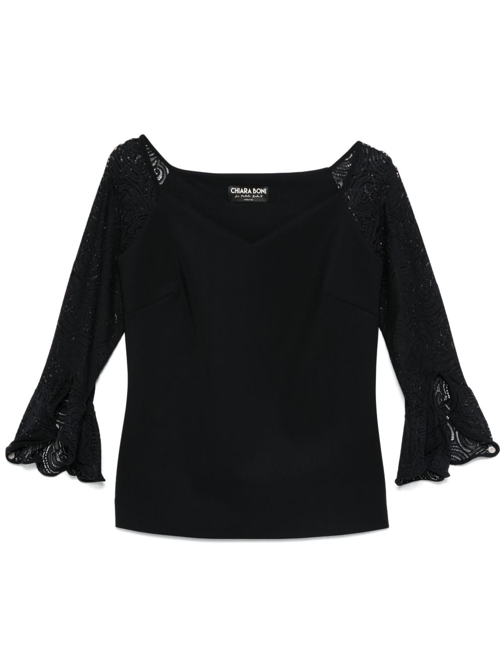 CHIARA BONI La Petite Robe Saffy Lace 罩衫 - 黑色