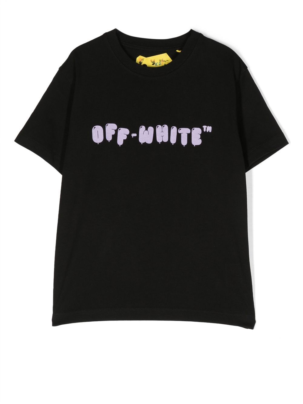 Off-White Kids logo印花棉T恤 - 黑色