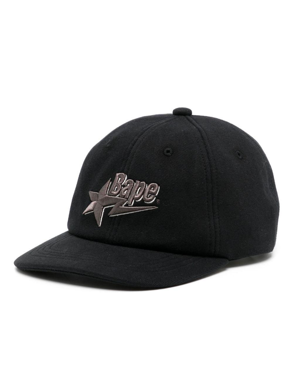 A BATHING APE® logo刺绣棒球帽 - 黑色