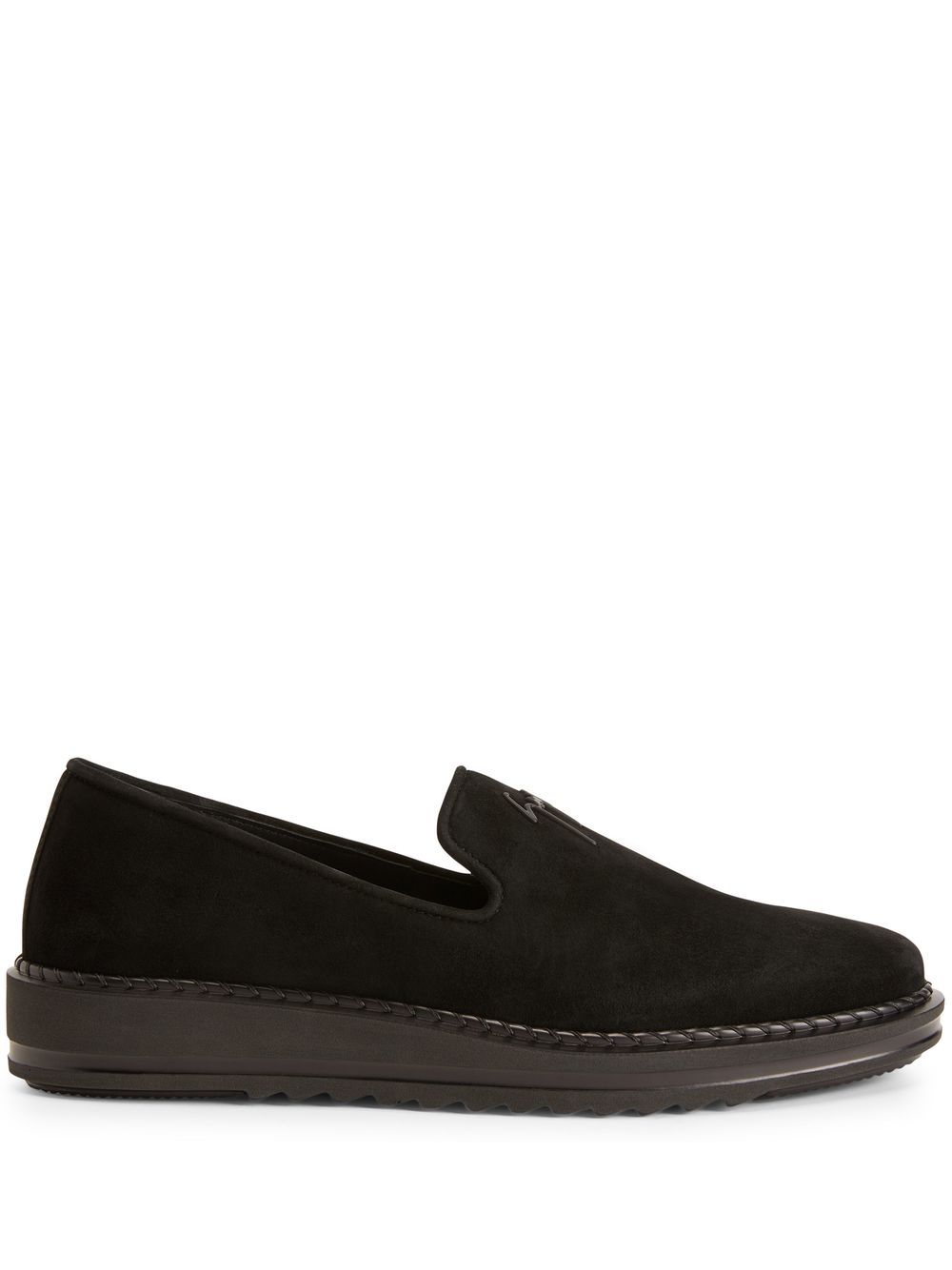 Giuseppe Zanotti Klaus 绒面皮乐福鞋 - 黑色