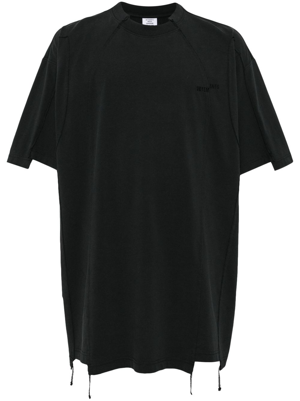 VETEMENTS 刺绣棉T恤 - 黑色