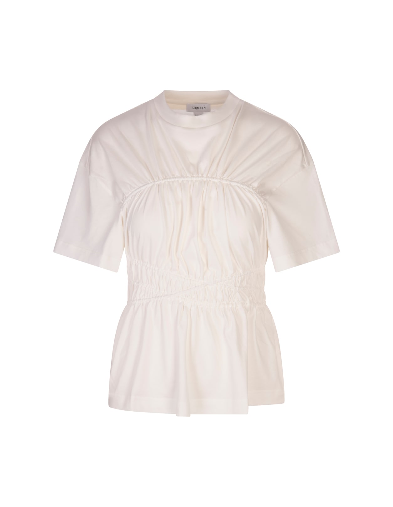 Alexander McQueen Gathered Crewneck T-shirt