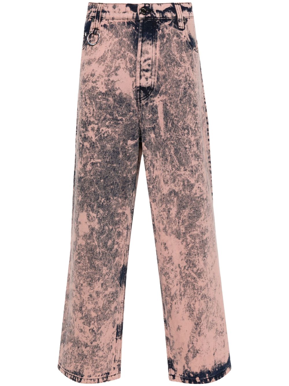 Etudes District Overdyed 中腰阔腿牛仔裤 - 粉色