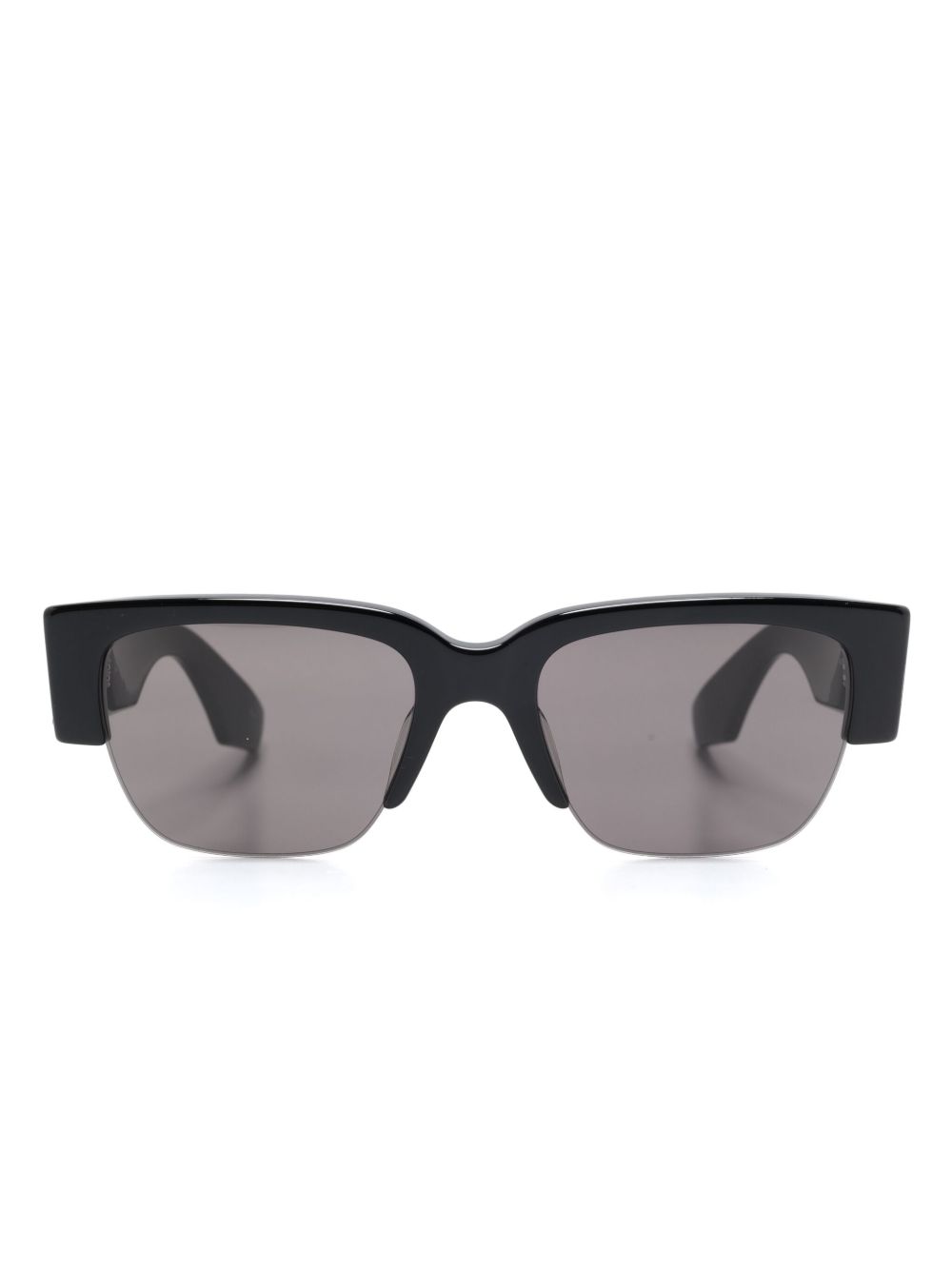 Alexander McQueen Eyewear 半边饰太阳眼镜 - 黑色