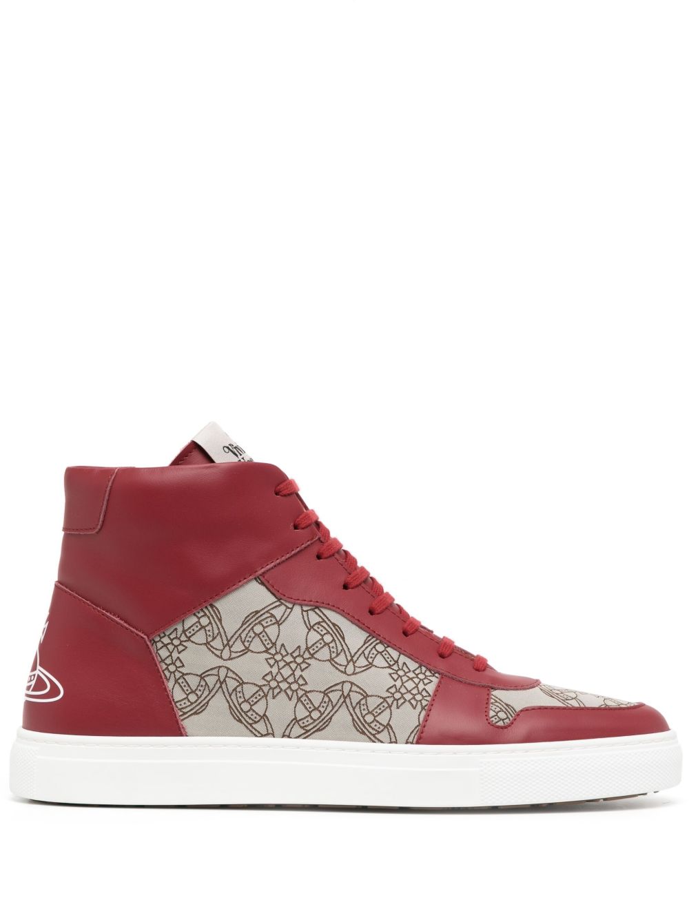 Vivienne Westwood 土星logo高帮运动鞋 - 红色