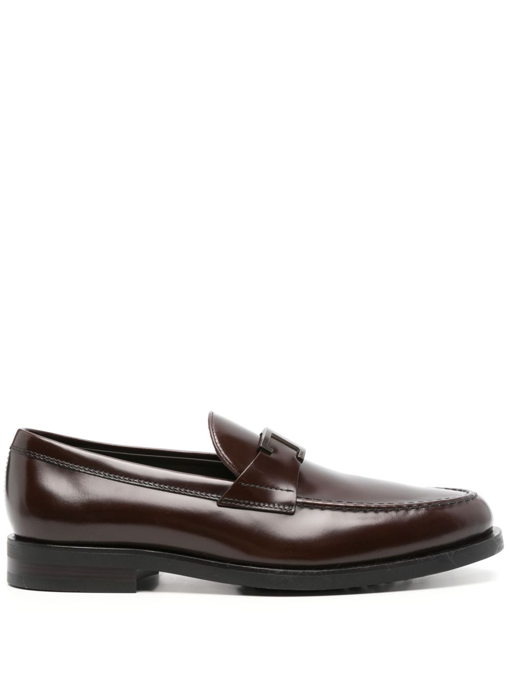 Tod's logo标牌乐福鞋 - 褐色