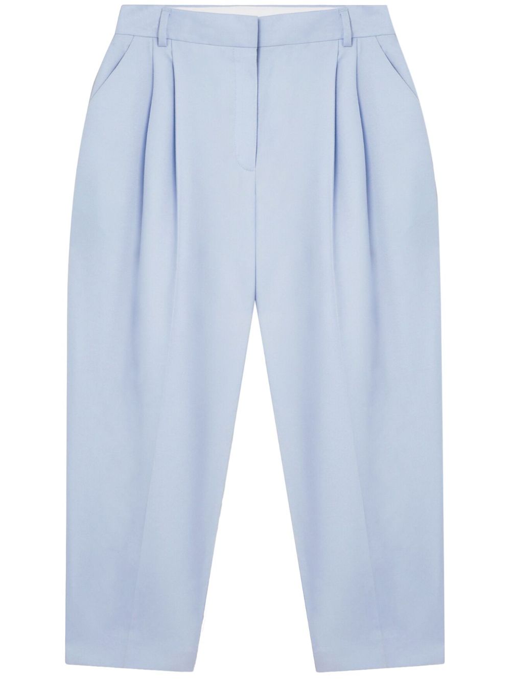 Stella McCartney 褶饰露踝裤 - 蓝色