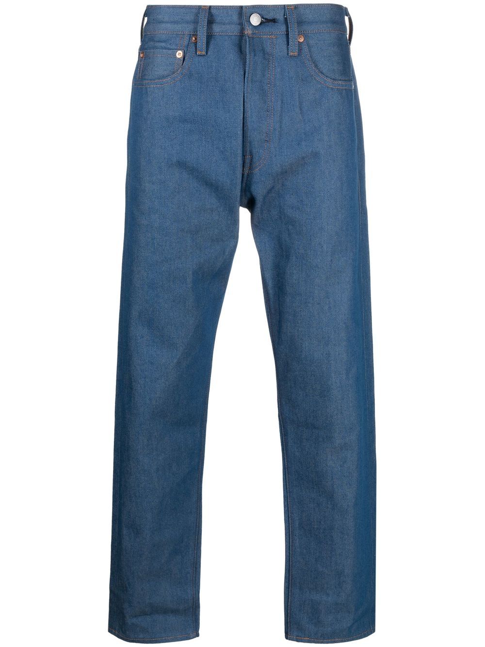 Levi's 标贴直筒牛仔裤 - 蓝色